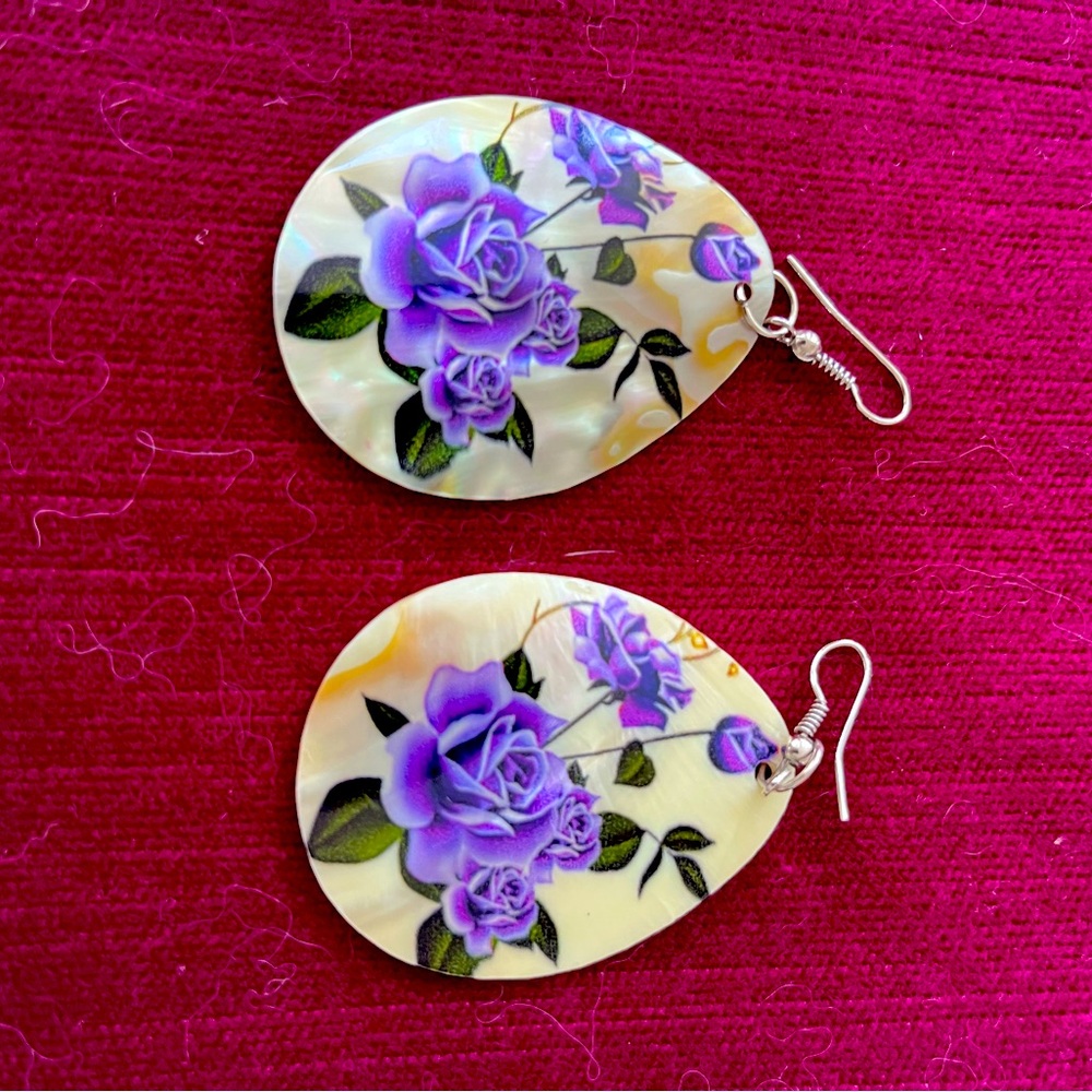 Artisan Shell Earrings from Italy NWOT